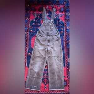 Vintage Carhartt Double Knee Faded Distressed Carpenter Overall